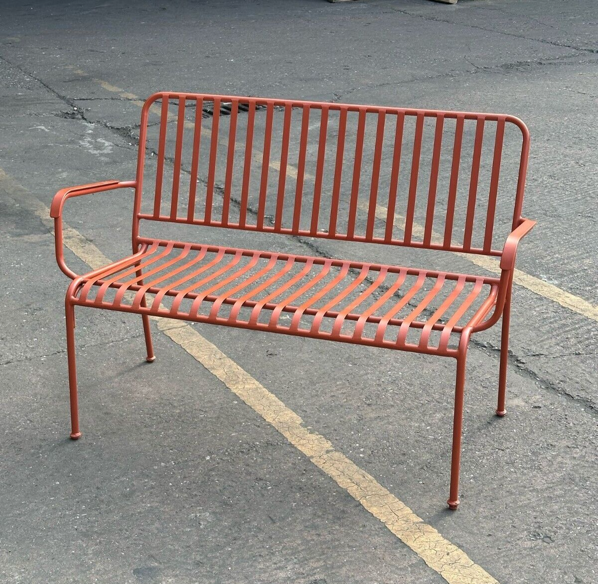 Habitat Indu 2 Seater Metal Garden Bench - Red (S)