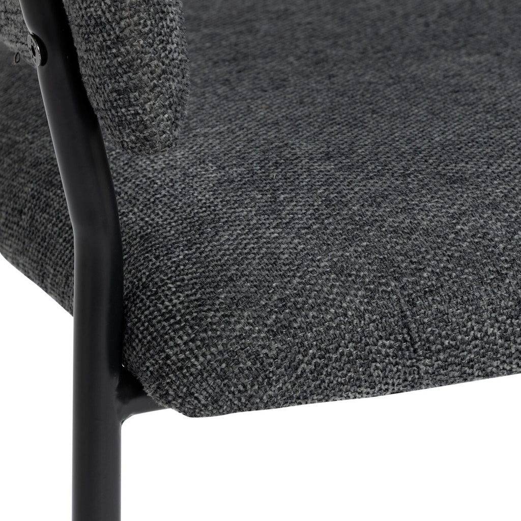 Habitat Sawyer Pair of Fabric Dining Chairs - Charcoal