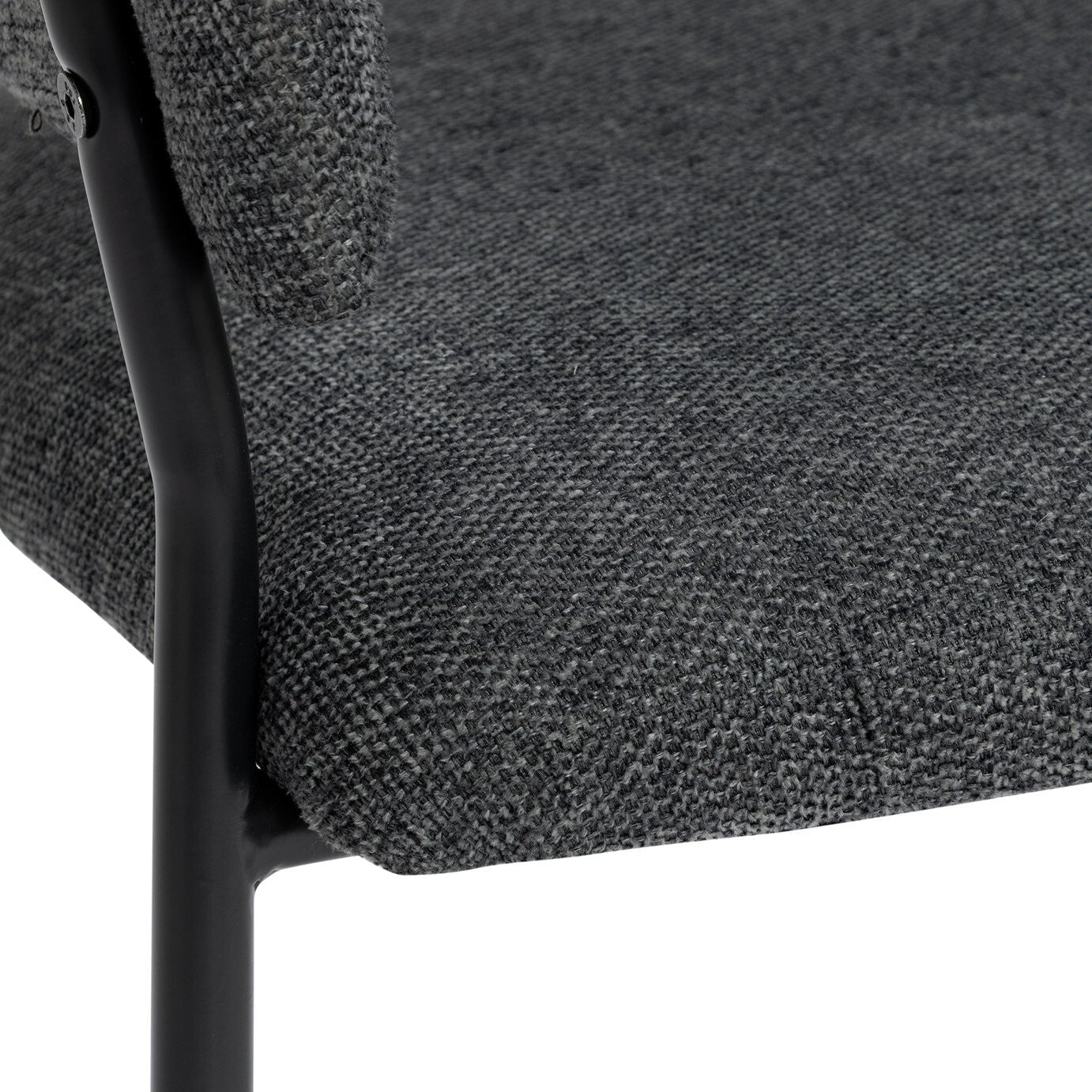 Habitat Sawyer Pair of Fabric Dining Chairs - Charcoal
