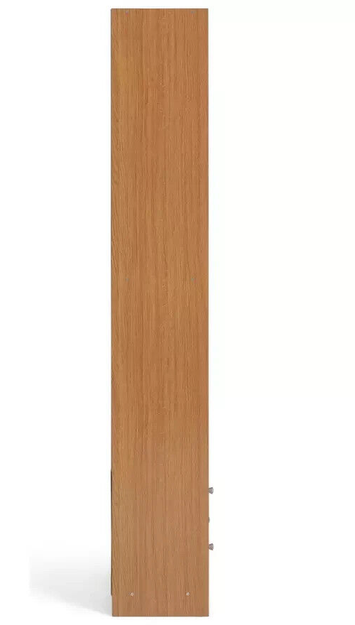 Maine 5 Shelf Bookcase With 2 Drawers Storage Unit Display Cabinet - Oak Effect