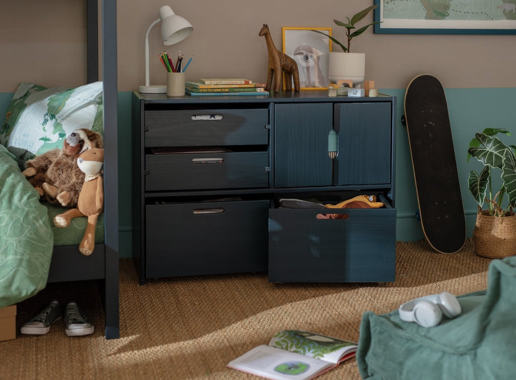 Habitat Kids Rico Double Storage Unit - Blue | Children's Bedroom Storage