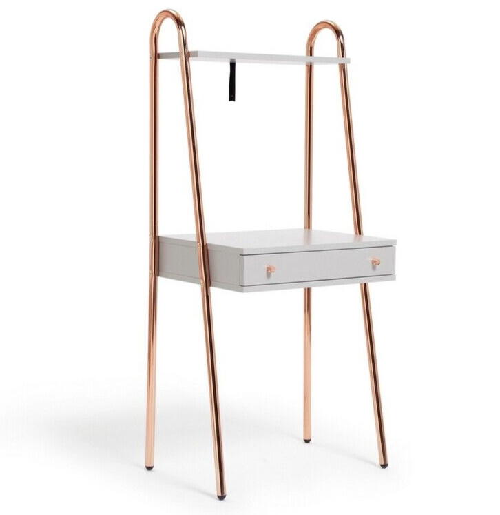 Habitat Valence 1 Drawer Ladder Desk - Grey | Home Office Desk with Storage Draw