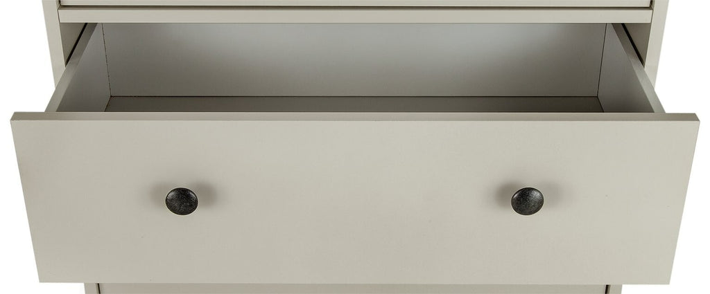 Kensington 5 Drawer Chest - Soft Grey/Oak Effect