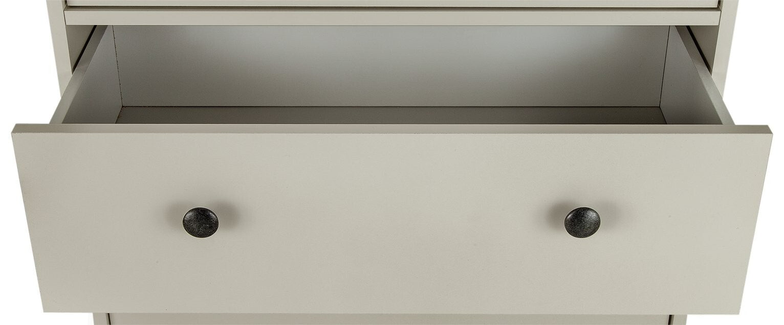 Kensington 5 Drawer Chest - Soft Grey/Oak Effect