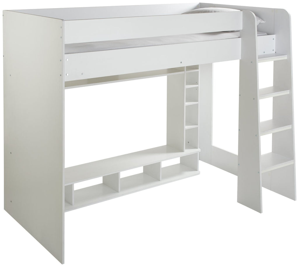 Habitat Gaming High Sleeper Bed Frame - White ( B Grade 48023 - 48028 - 48030 )