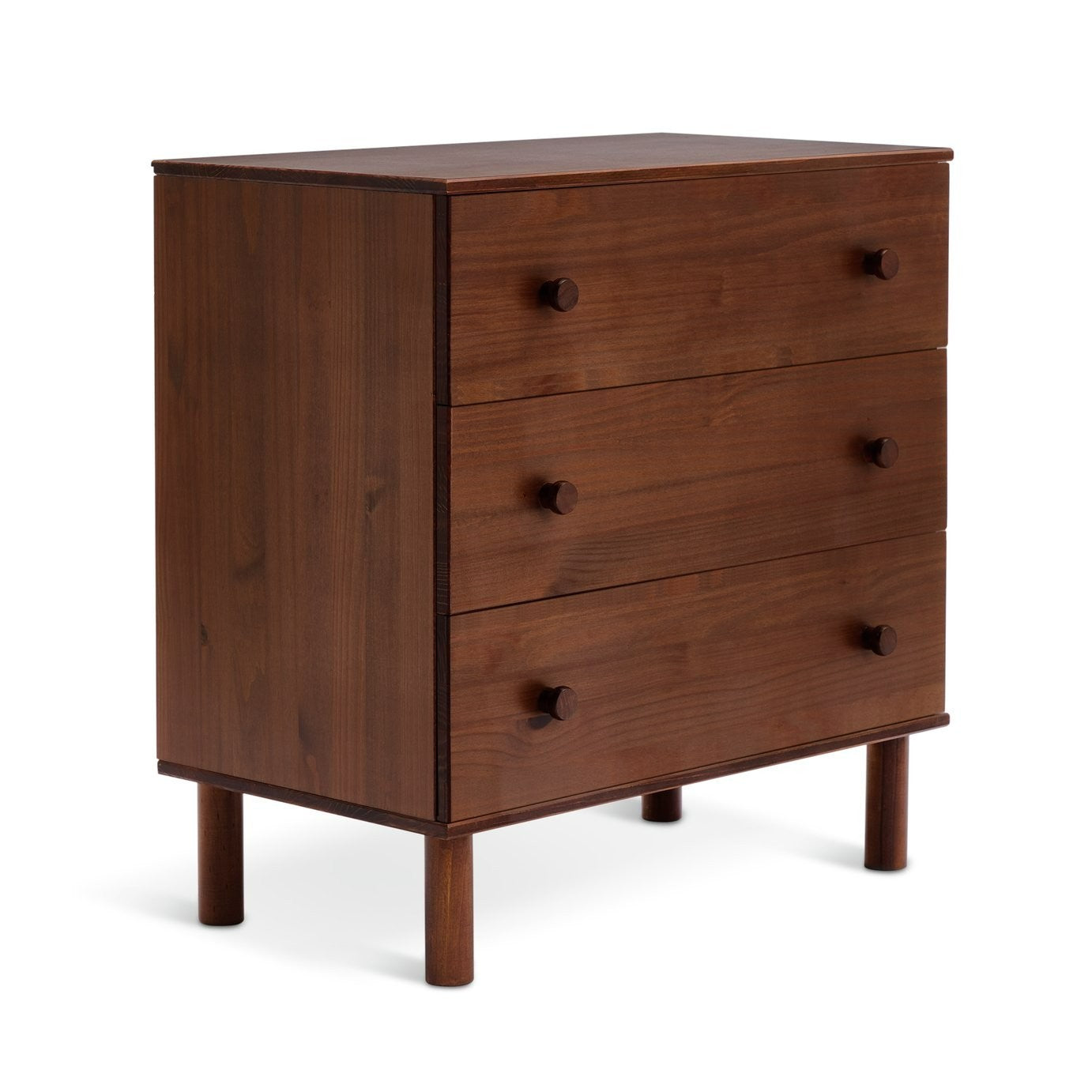 Akio 3 Drawer Chest - Walnut | Compact drawer chest