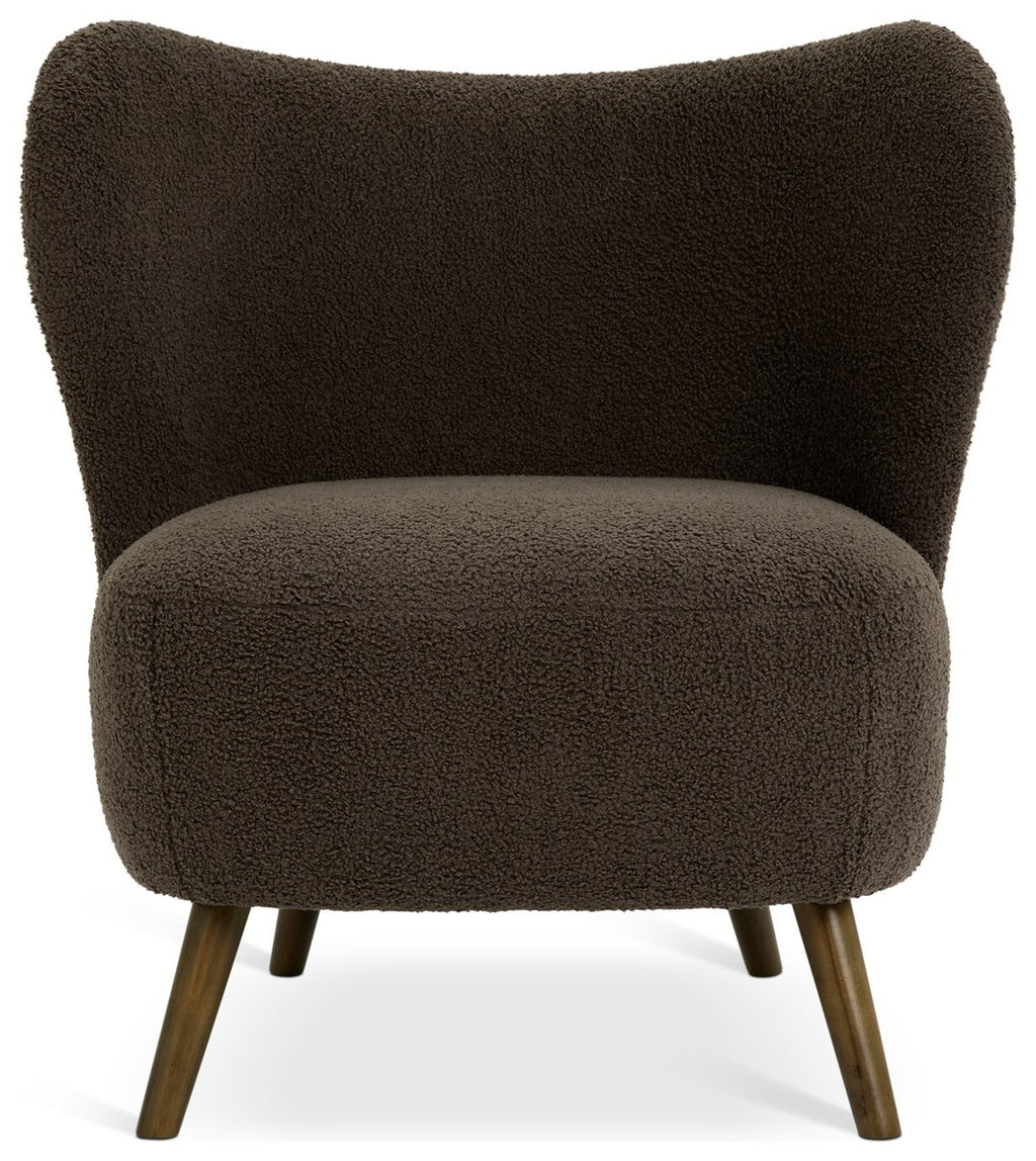 Cory Boucle Accent Chair - Brown