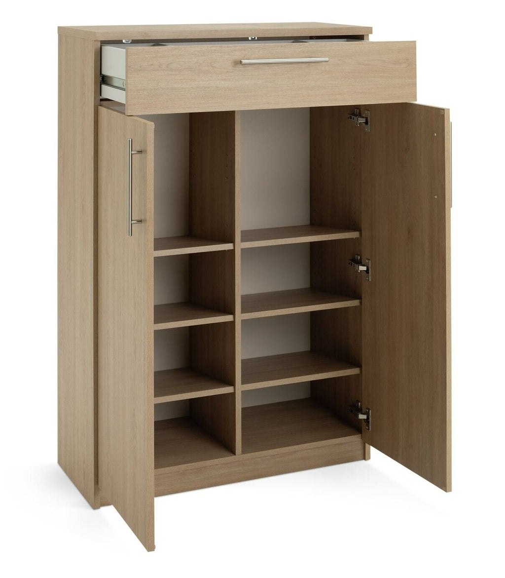 Brisbane 2 Door Shoe Storage Cabinet - Oak