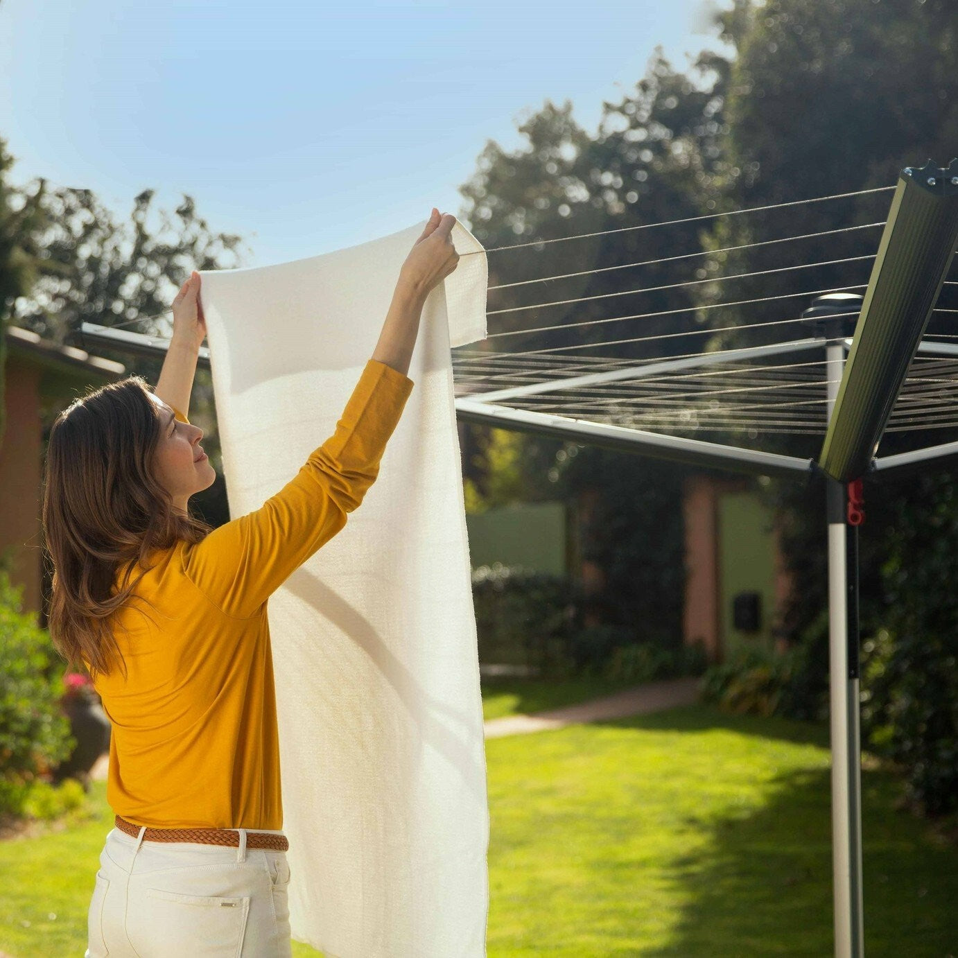 Vileda 50m Sun-Rise Outdoor Clothes Airer