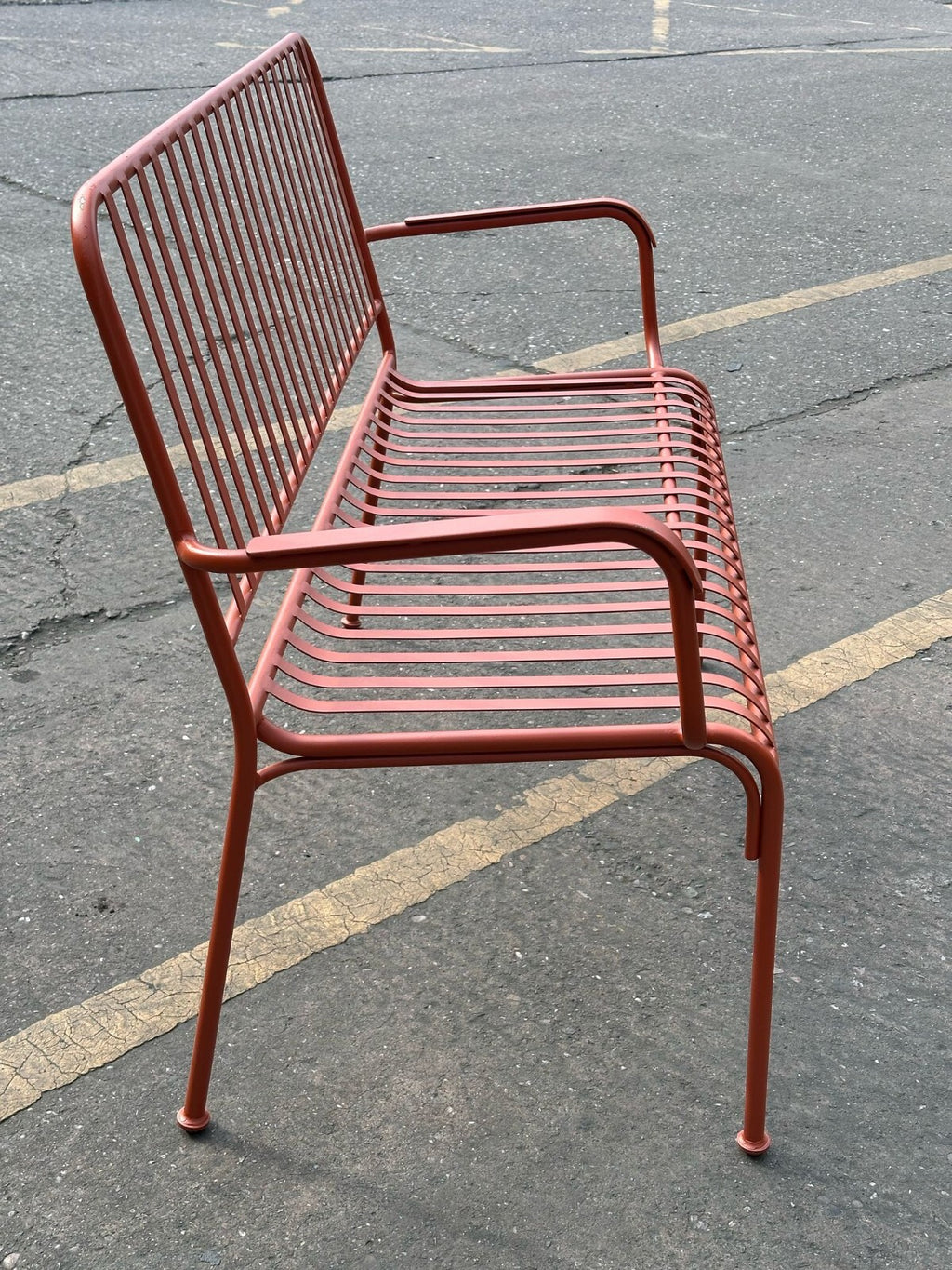 Habitat Indu 2 Seater Metal Garden Bench - Red (S)