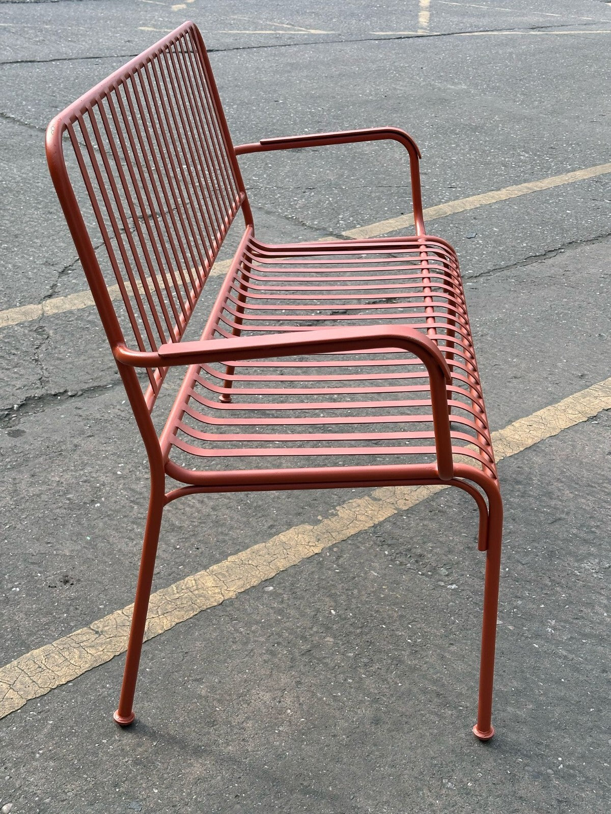 Habitat Indu 2 Seater Metal Garden Bench - Red (S)