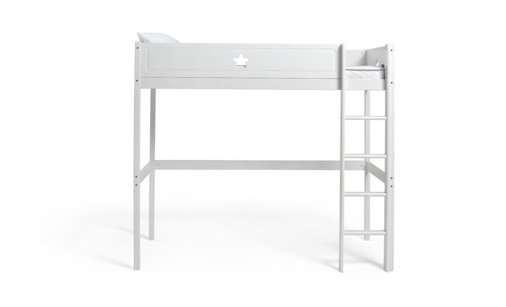 Stars High Sleeper Bed Frame - White | Children’s high bed frame