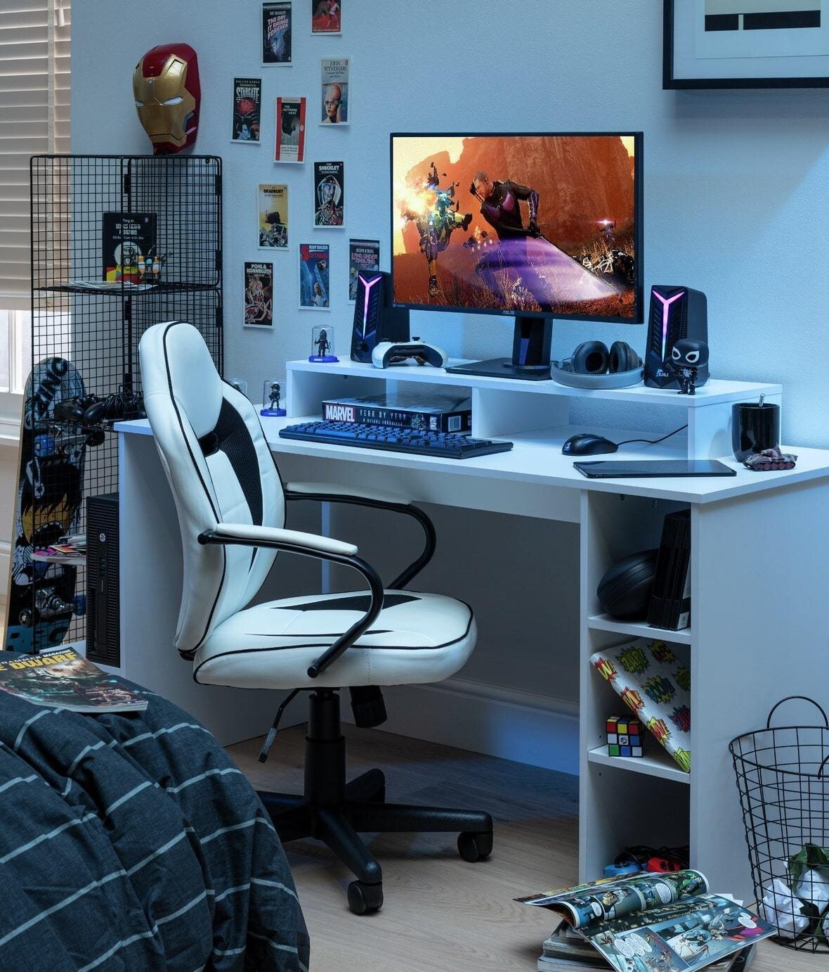 Gaming Desk - White ( B Grade 35339 - 35340 )