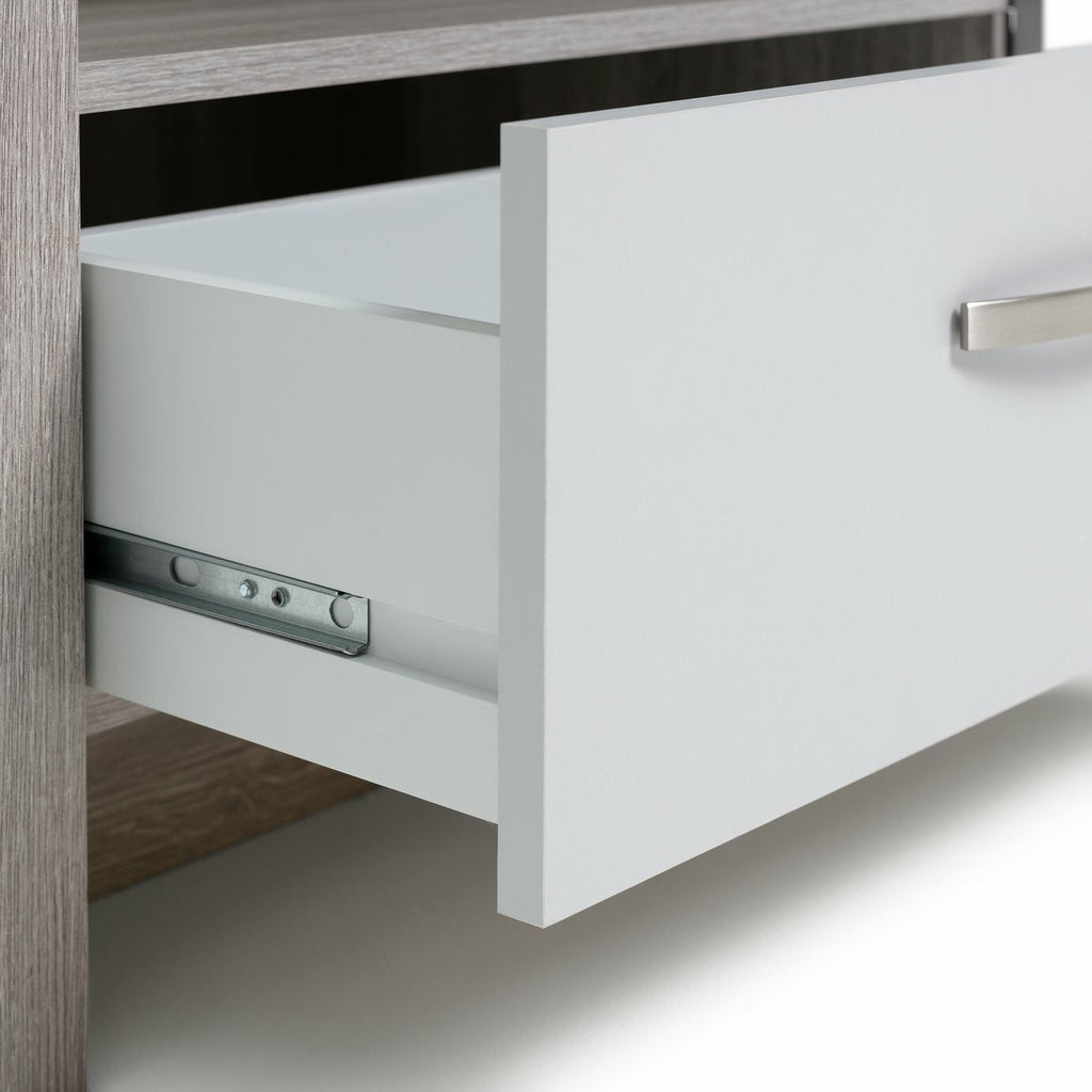 Home Venice 2 Drawer Large Corner TV Unit Grey | Modern Entertainment Furniture