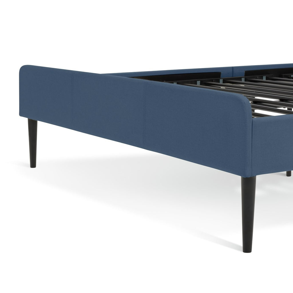 Home Kristopher Double Bed Frame Blue | Sturdy Modern Bedroom Furniture Design