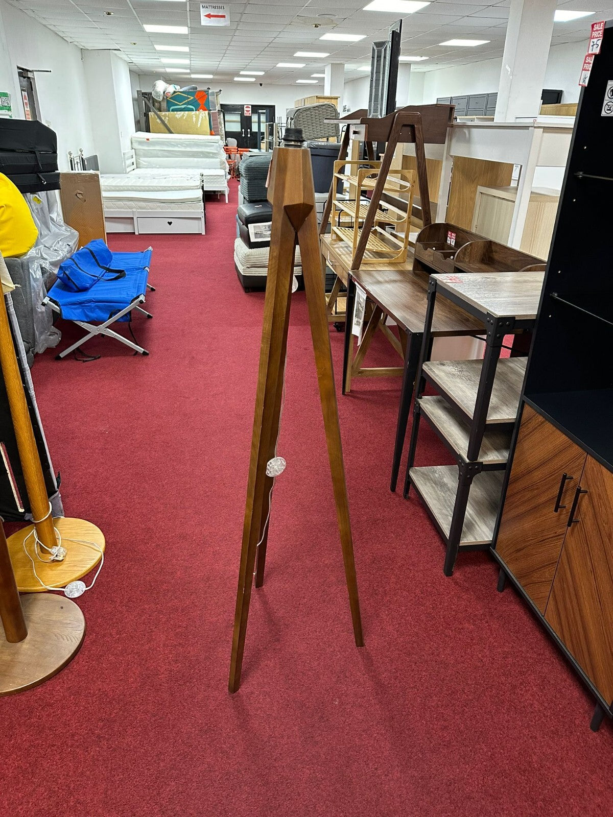 Habitat Tripod Floor Lamp Base - Walnut Stain (S)
