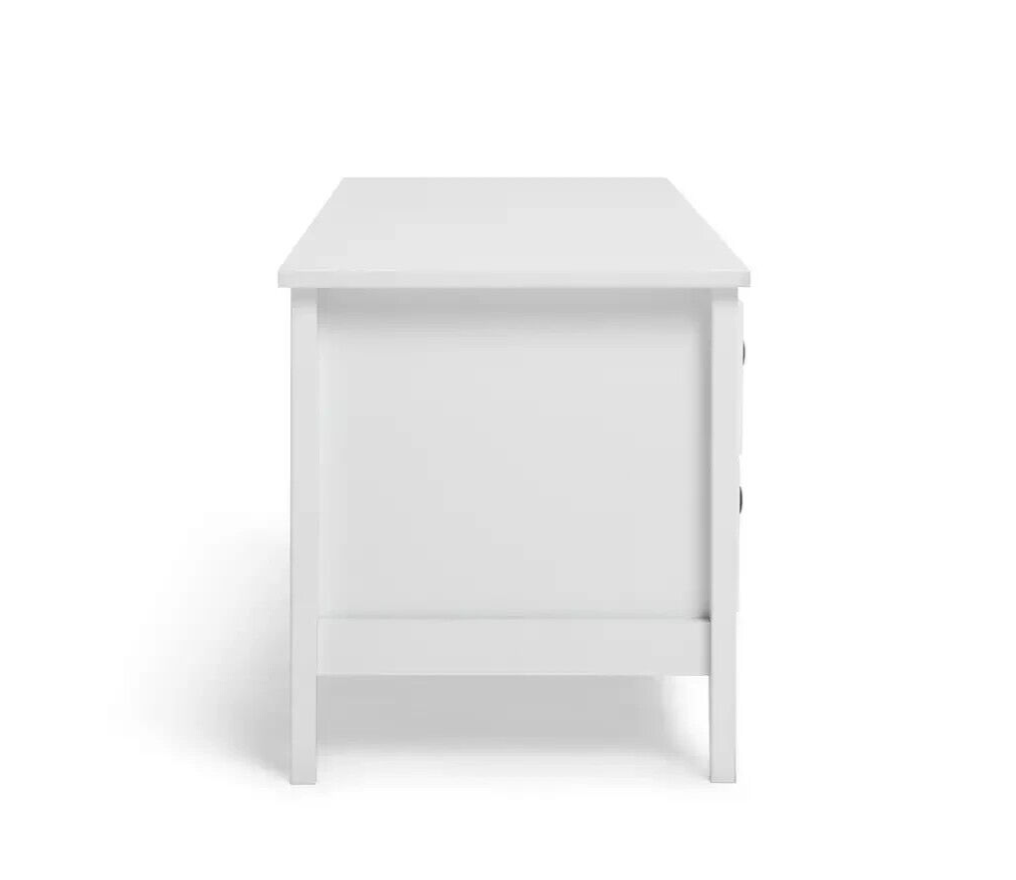 Habitat Minato 2 Drawer TV Unit White | Modern Shaker Style Media Stand Storage