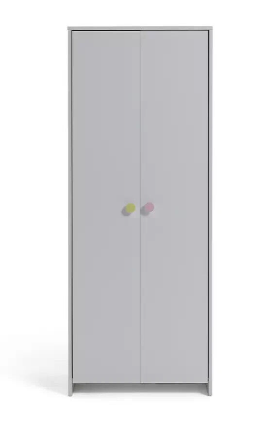 Habitat Kids Juno 2 Door Wardrobe - White | White Childrens Wardrobe Storage Uni