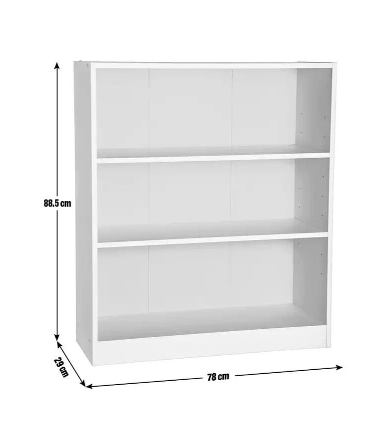 Malibu Short Wood Effect Bookcase - Grey