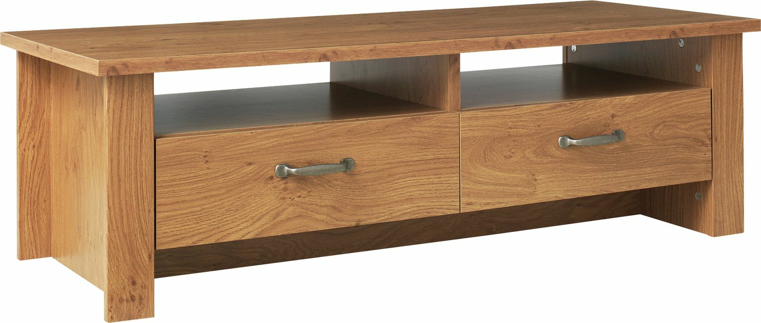 Ohio Coffee Table - Oak Effect Living Room Table Storage Shelf Modern Furniture