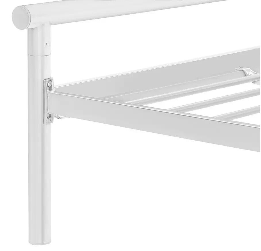 Home Avalon Double Metal Bed Frame - White | Sturdy Durable Frame For Bedroom