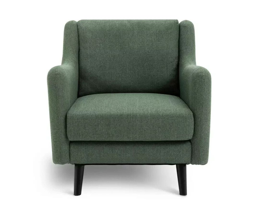 Morris Self Assembly Fabric Armchair - Green