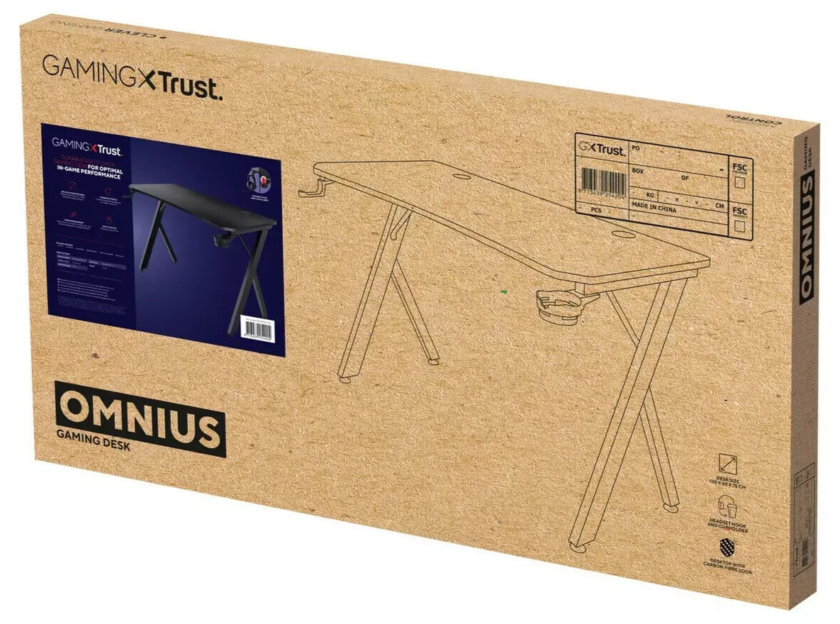 Trust GXT700 Omnius Gaming Desk - Black ( B Grade 33655 )