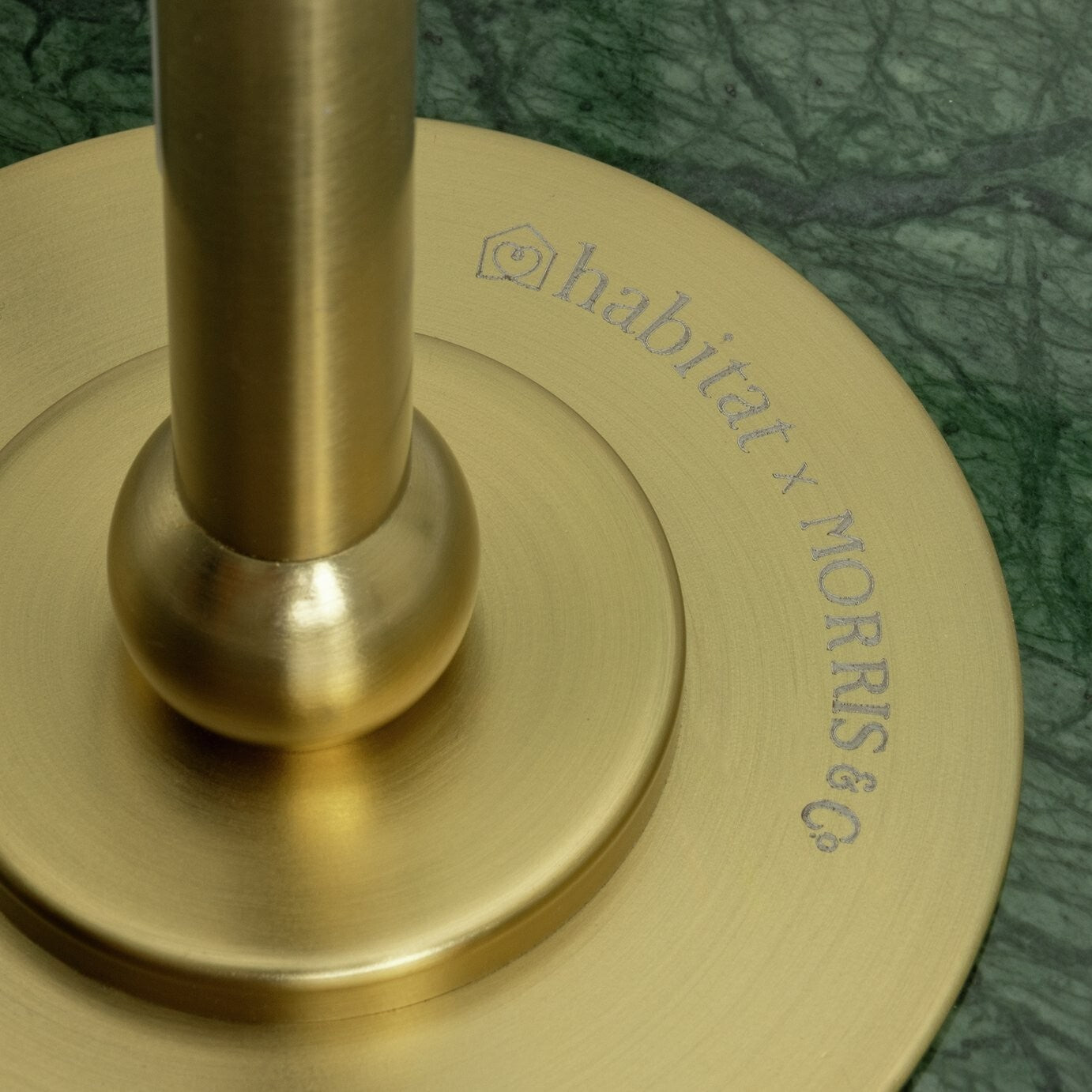 Habitat x Morris & Co. Library Swing Arm Brass Floor Lamp