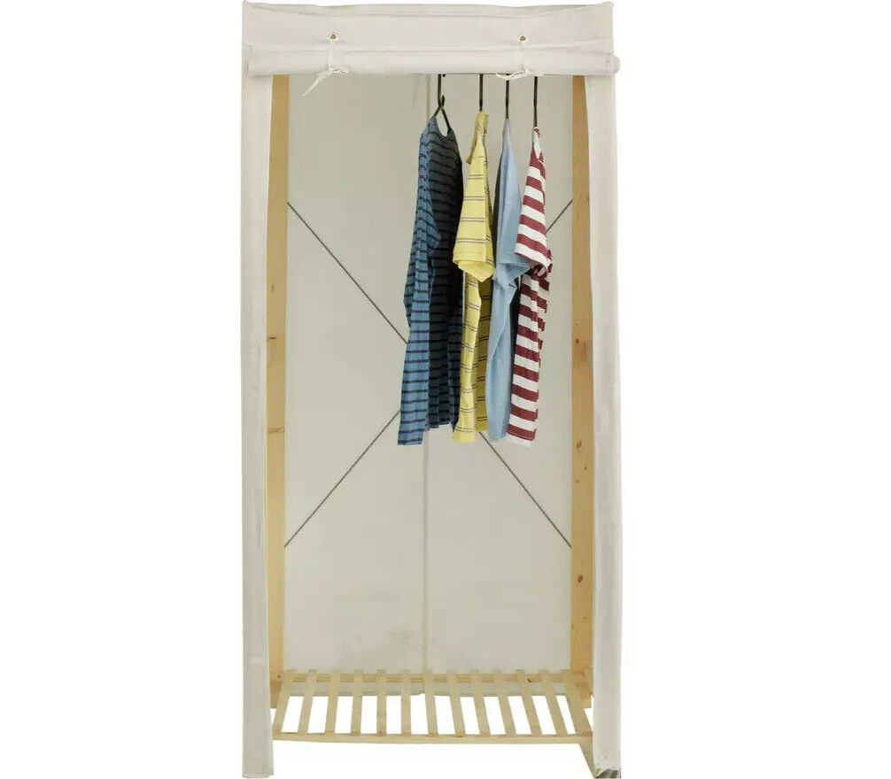 Covered Single Wardrobe - Cream