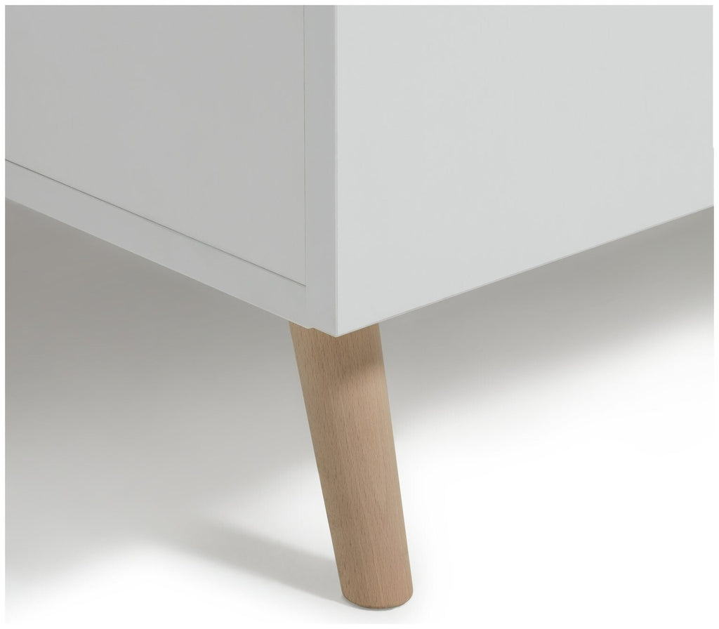 Skandi 1 Door 3 Drw Open Wardrobe -White Two Tone