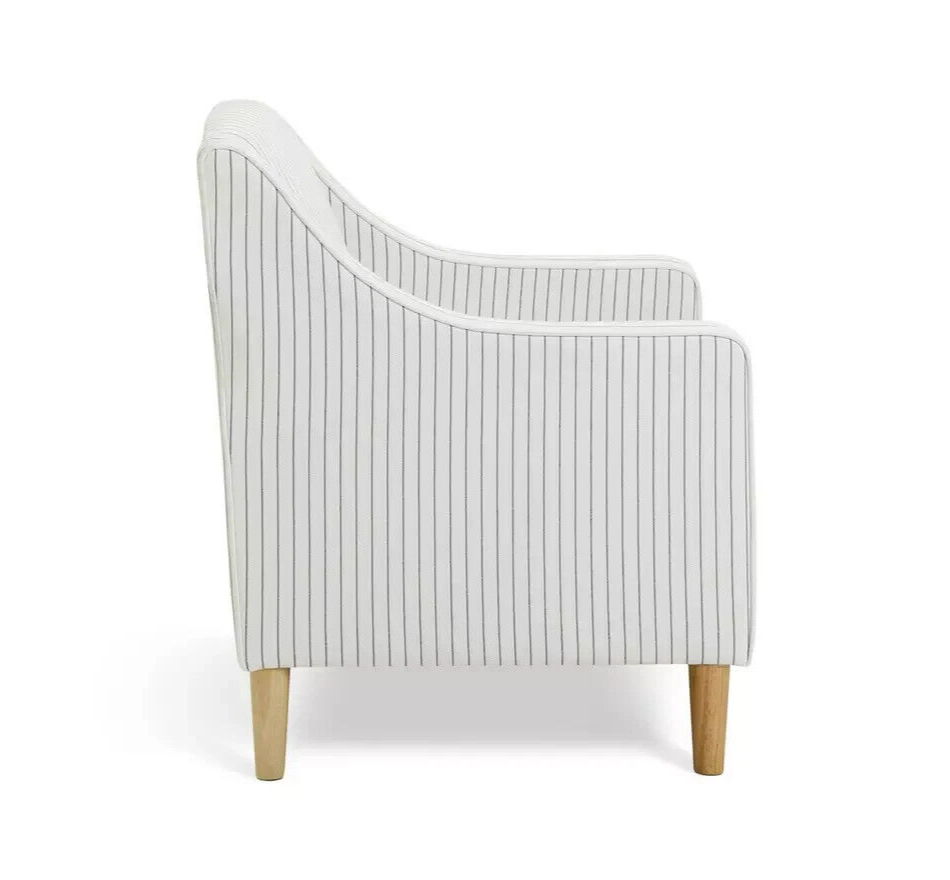 Habitat Dorian Fabric Accent Chair - Black & White