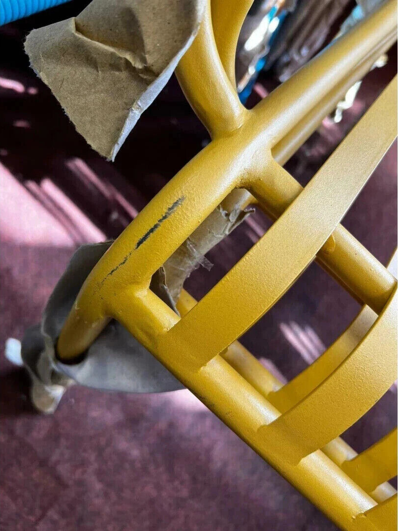 Habitat Indu 3 Seater Metal Garden Bench Outdoor - Yellow