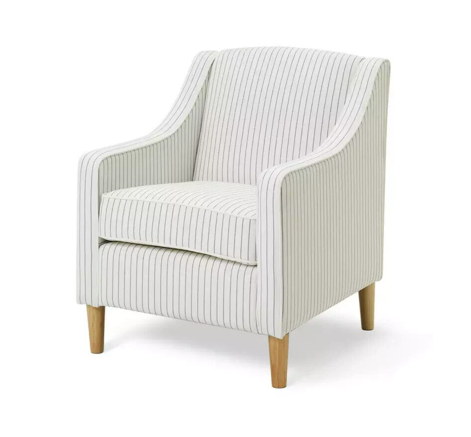 Habitat Dorian Fabric Accent Chair - Black & White