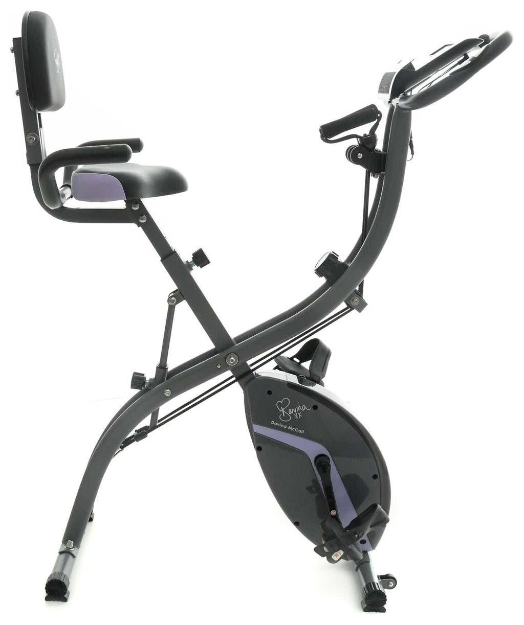 Davina McCall Folding Exercise Bike with Resistance Bands | Home Fitness Cardio
