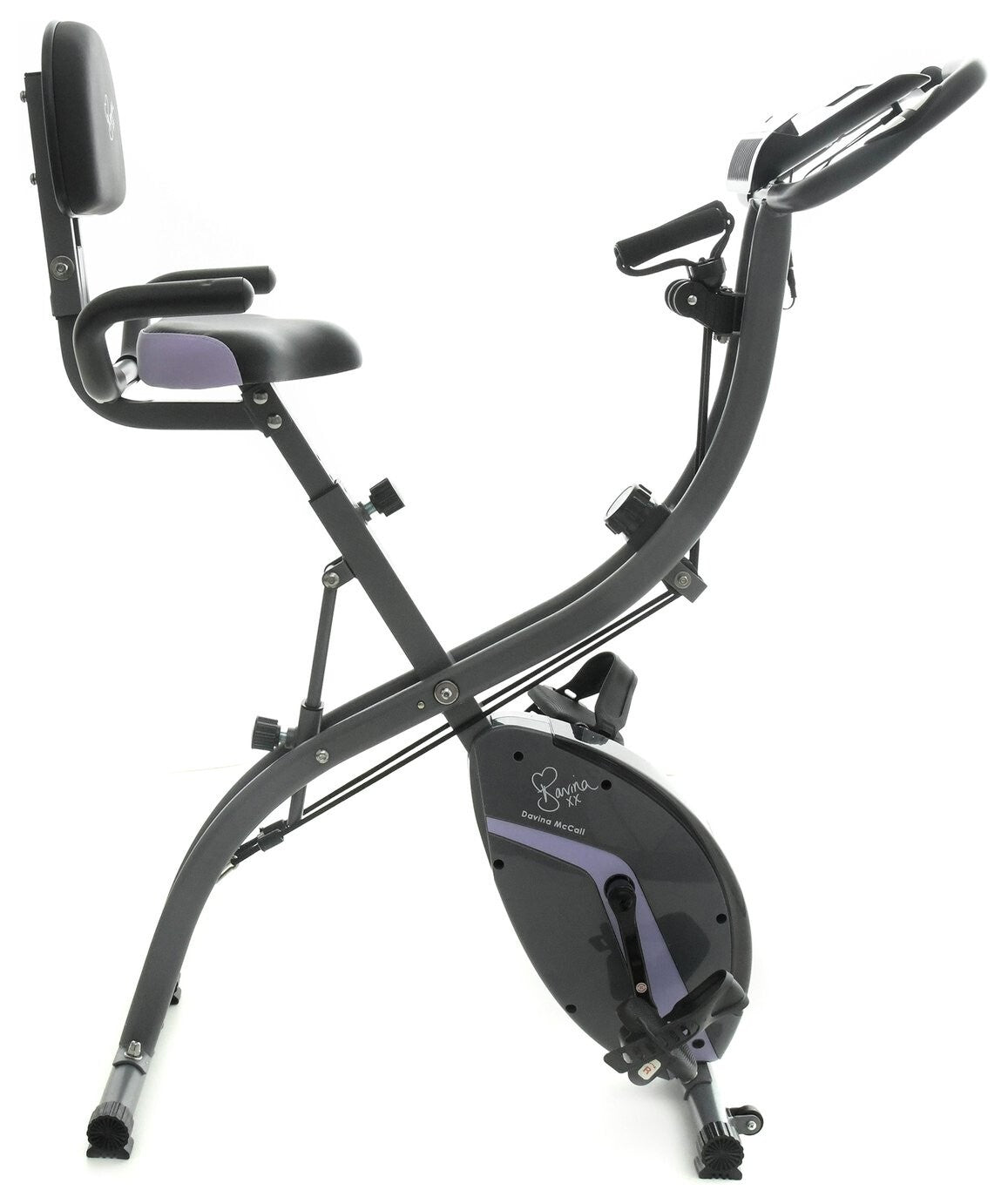 Davina McCall Folding Exercise Bike with Resistance Bands | Home Fitness Cardio