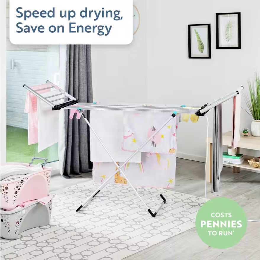 Minky Sure Dri XL Heated Clothes Horse Airer WITH COVER - Electric Clotheshorse
