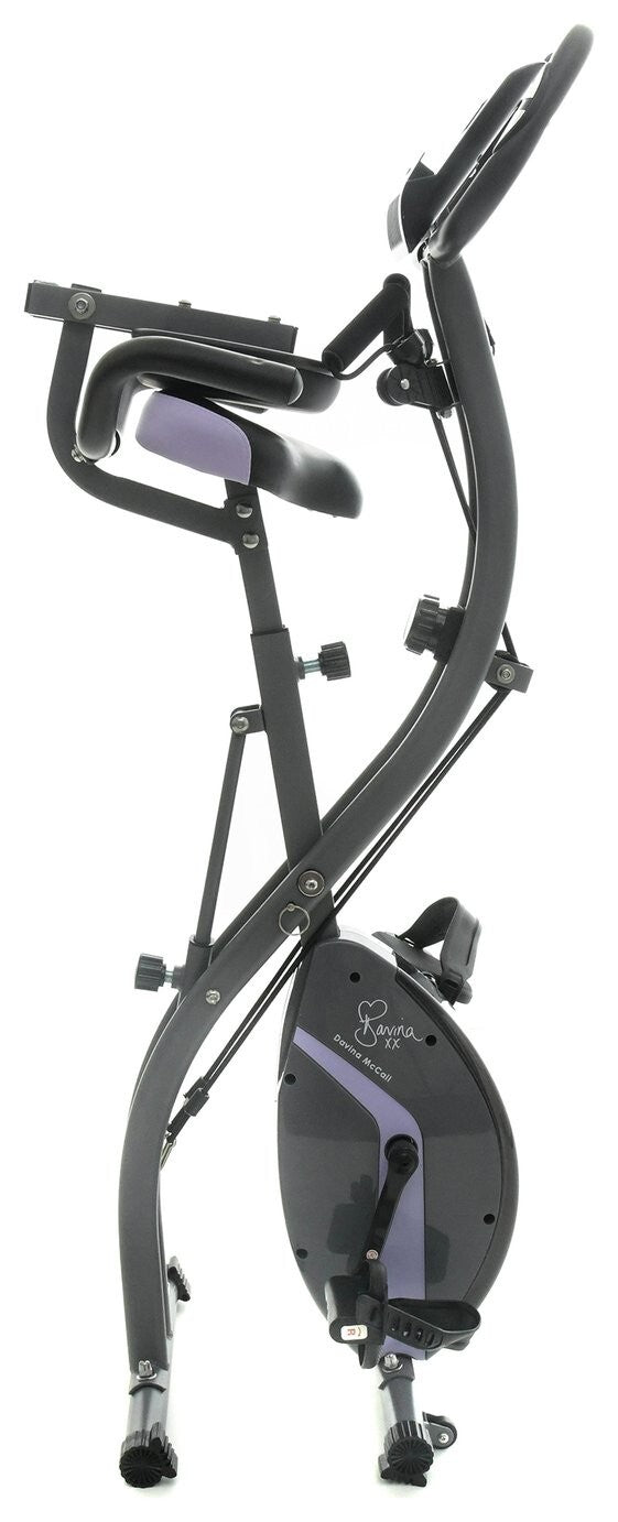 Davina McCall Folding Exercise Bike with Resistance Bands | Home Fitness Cardio