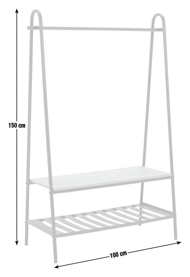 Turner Clothes Rail with Shoe Rack - Green