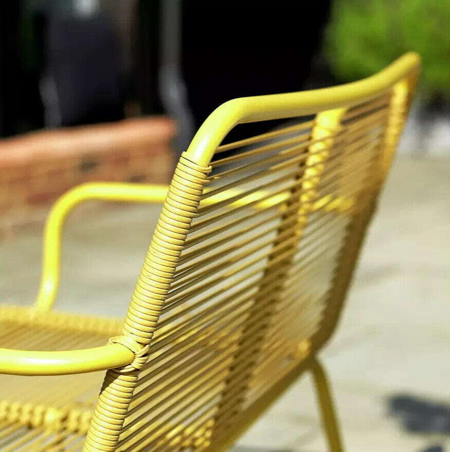 Habitat Ipanema 4 Seater Metal Garden Sofa Set - Yellow