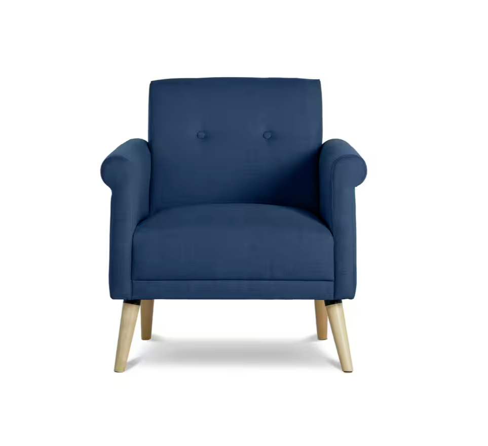 Evie Fabric Armchair in a Box - Navy