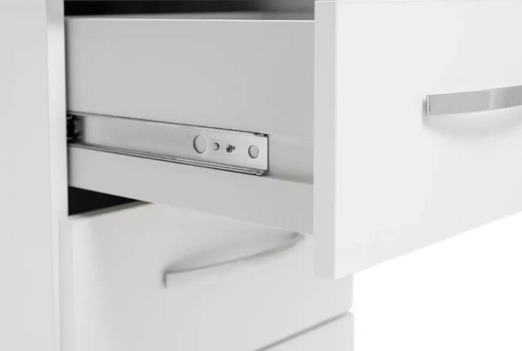 Hallingford 3 Drawer Bedside Table -White Gloss ( B grade 19046 )