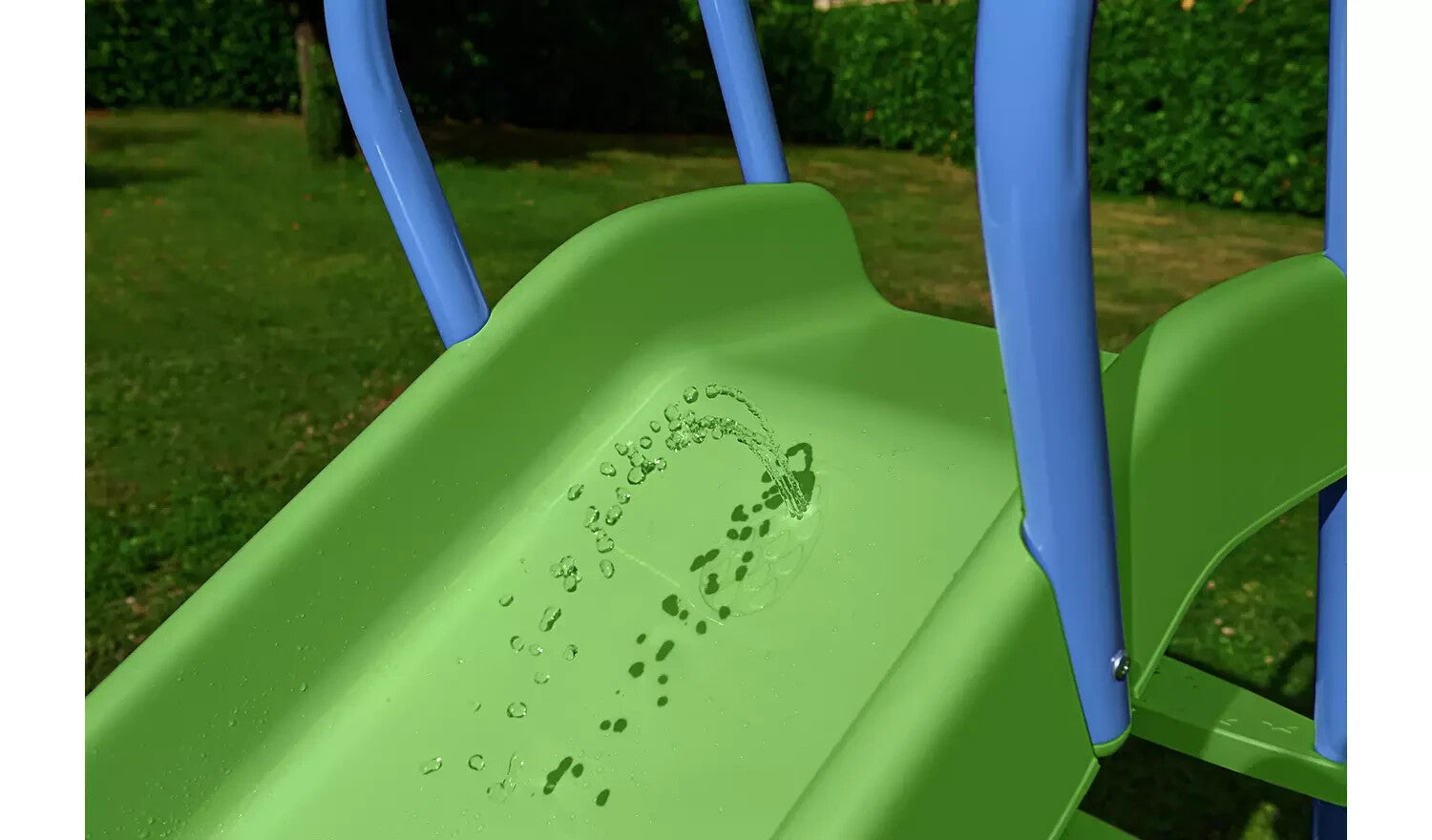 Chad Valley 7ft Kids Garden Slide - Green and Blue