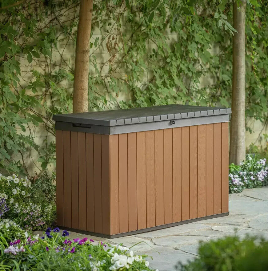 Keter Darwin 662L Outdoor Garden Storage Box - Brown