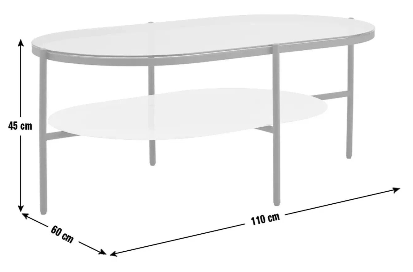 Habitat Mist Coffee Table - Black & White