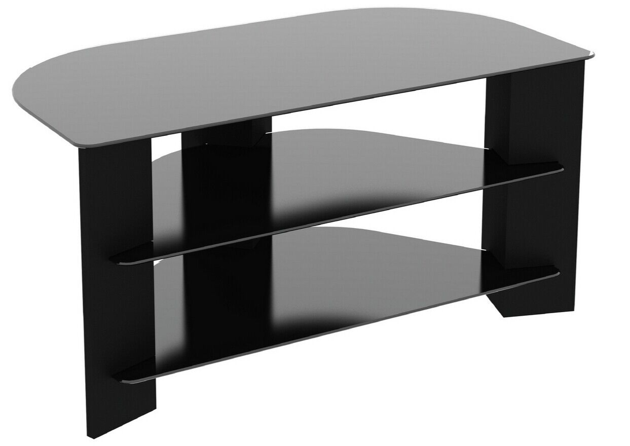 AVF TV Stand Corner With Storage Black Glass TV Unit 40" 42" 50" 55" 60" 65"