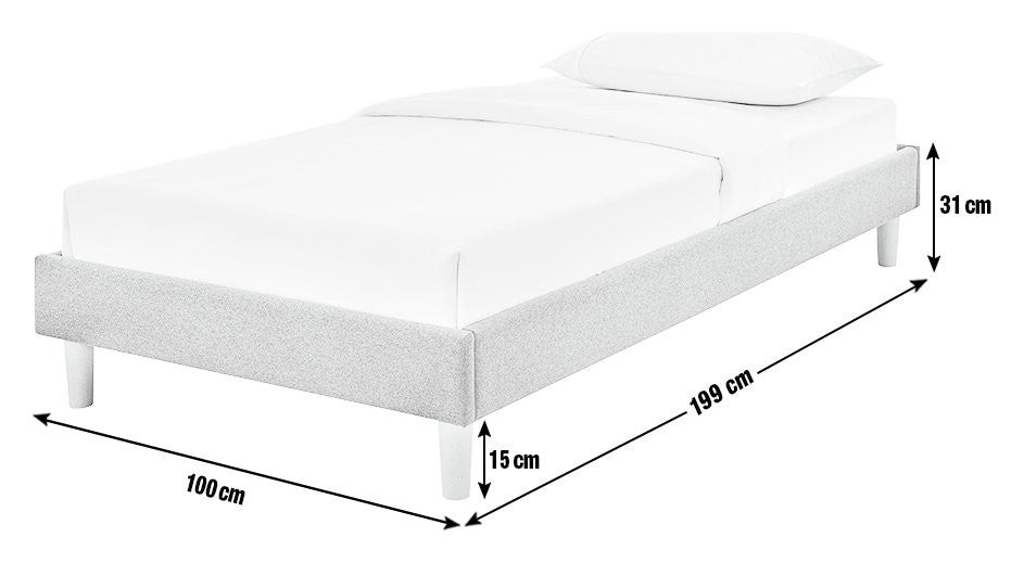 Home Arthur Platform Double Bed Frame - Dark Grey | Modern bed frame