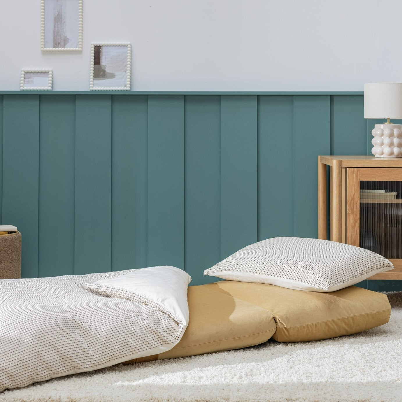 Habitat Lexi Fabric Chair Bed - Camel