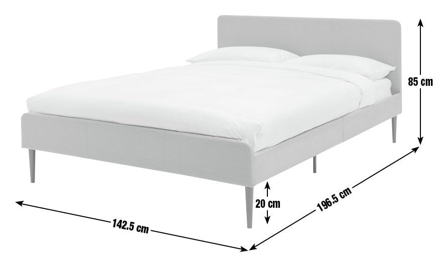 Home Kristopher Double Bed Frame Blue | Sturdy Modern Bedroom Furniture Design