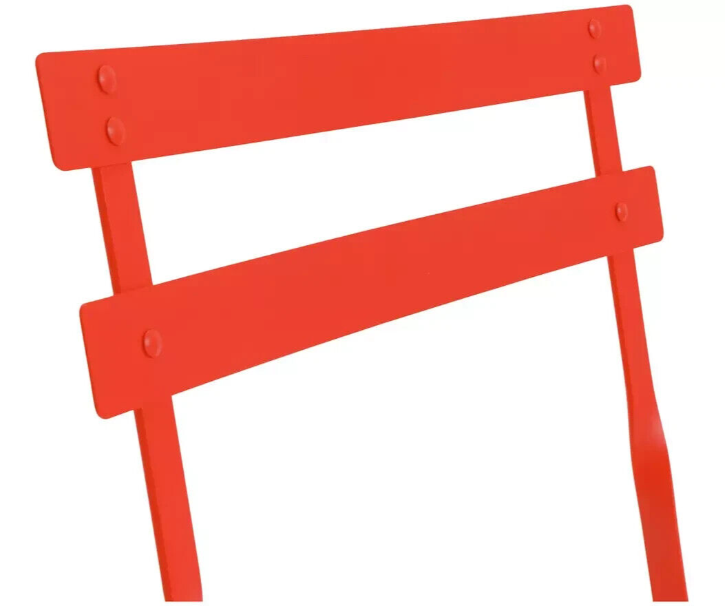 Habitat Eve 2 Seater Folding Metal Garden Bistro Set- Orange