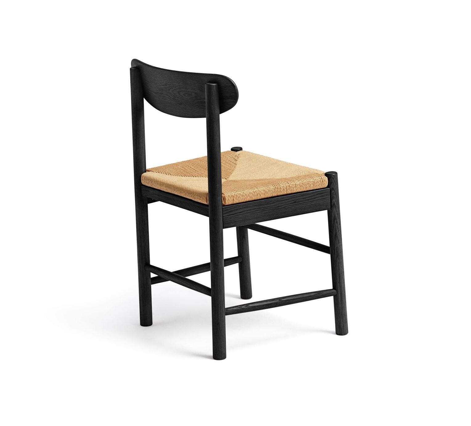 Habitat Hanna Pair of Wood Dining Chairs - Black